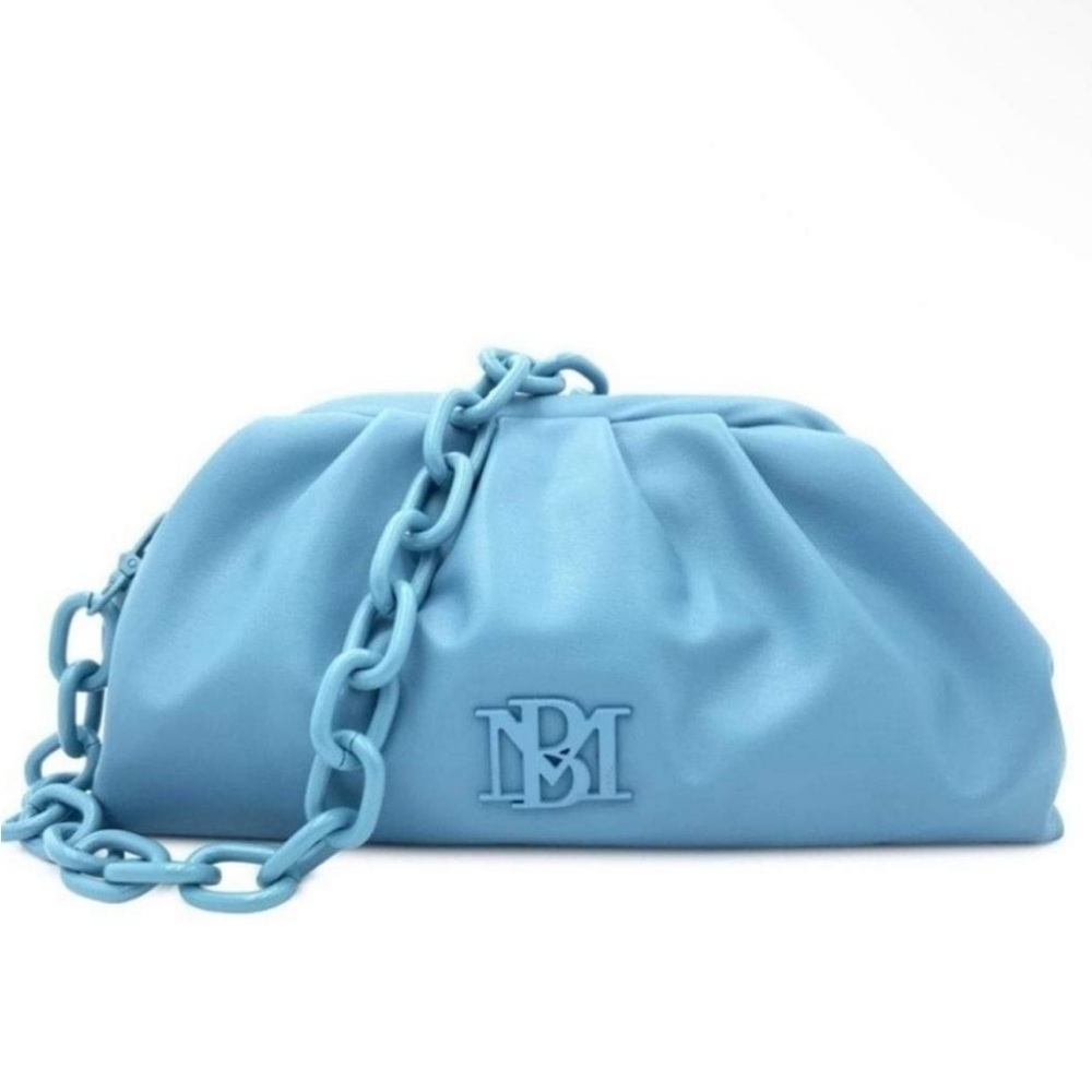 Badgley Mischka Wrapped Frame Clutch, Blue